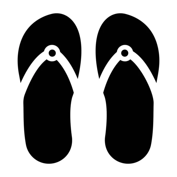 Flip Flop Vector Diseño Sólido — Archivo Imágenes Vectoriales