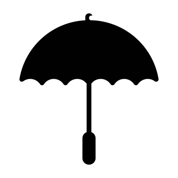 Parapluie Pare Soleil Icône Glyphe Vecteur — Image vectorielle