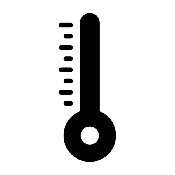 Temperatuur Thermometer Vector Solide Ontwerp — Stockvector