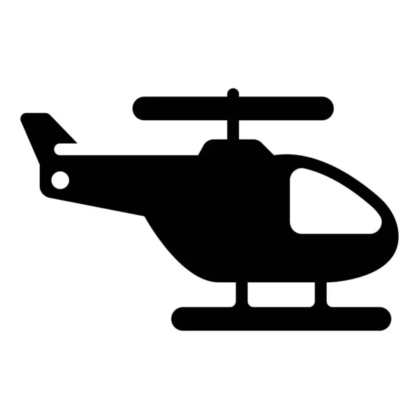 Icona Dell Elicottero Nel Design Del Glifo — Vettoriale Stock