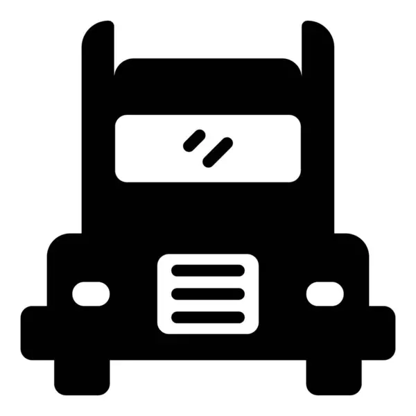 Icoon Van Truck Solid Design — Stockvector