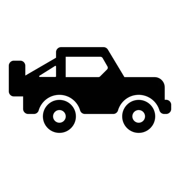 Katı Tasarımda Jeep Simgesi — Stok Vektör