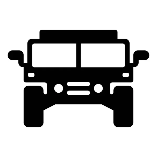 Ikone Des Jeeps Solidem Design — Stockvektor