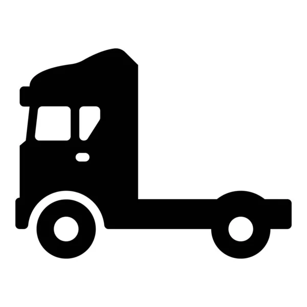 Icoon Van Loader Trailer Truck Solid Design — Stockvector