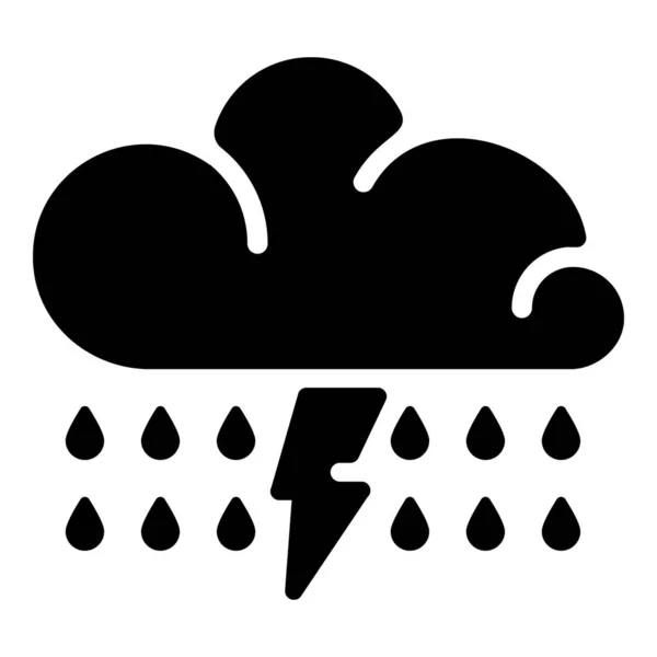 雷雨天气矢量固体设计 — 图库矢量图片