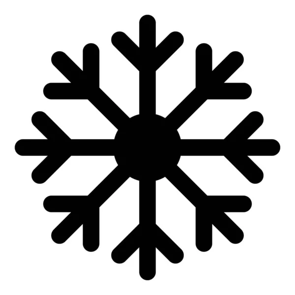 Winter Snowflake Vector Solide Ontwerp — Stockvector