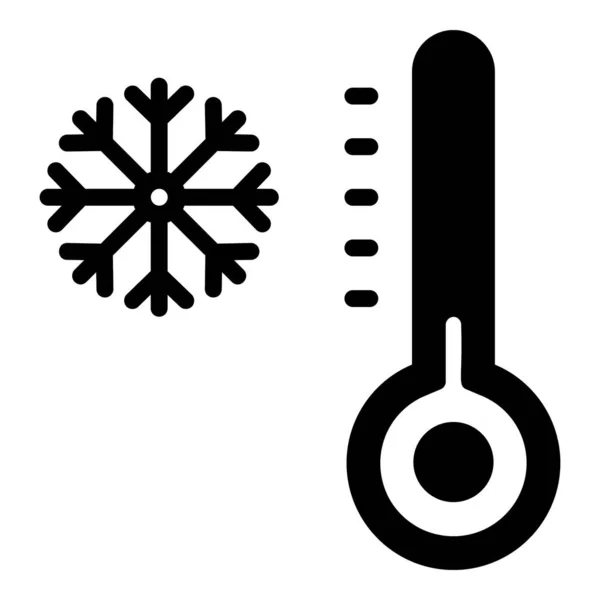 Κρύος Καιρός Θερμοκρασία Στερεά Σχεδιασμό Διάνυσμα — Διανυσματικό Αρχείο