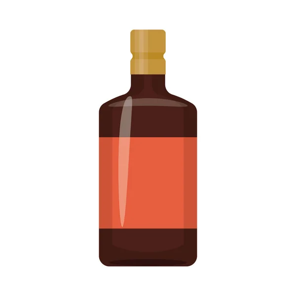 Ікона Пляшки Шампанського Плоскому Векторі — стоковий вектор