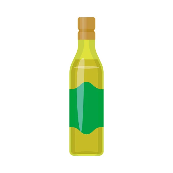 Icono Plano Botella Vodka — Vector de stock