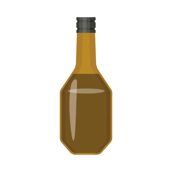 Icono Plano Botella Alcohol — Vector de stock