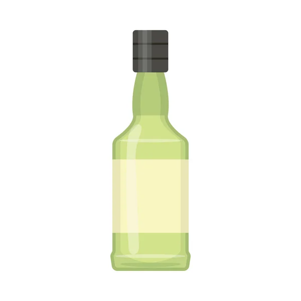 Icono Botella Whisky Vector Plano — Vector de stock