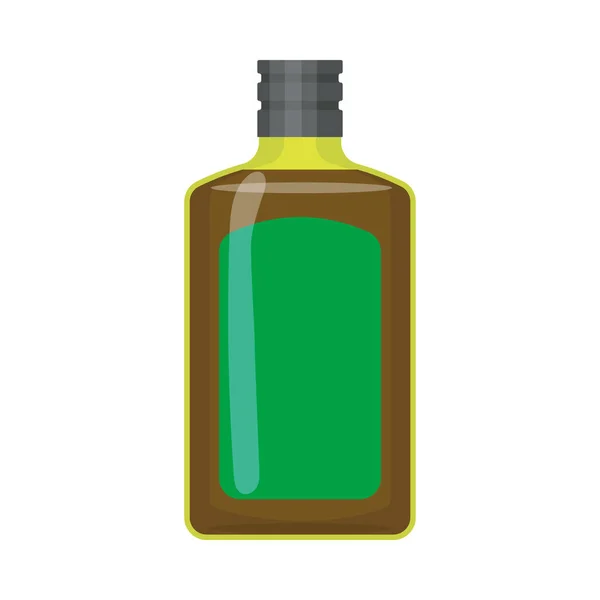 Flache Ikone Der Alkoholflasche — Stockvektor