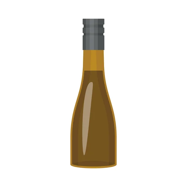 啤酒瓶矢量平面图标 — 图库矢量图片