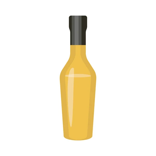 Icono Plano Botella Vodka — Vector de stock