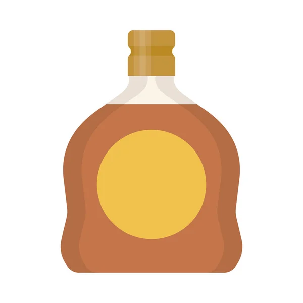 Icono Plano Botella Alcohol — Vector de stock