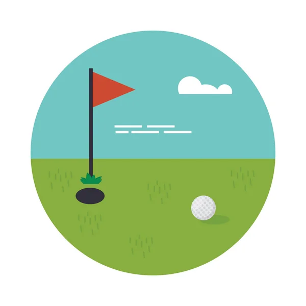 Golf Club Platte Afgeronde Vector — Stockvector