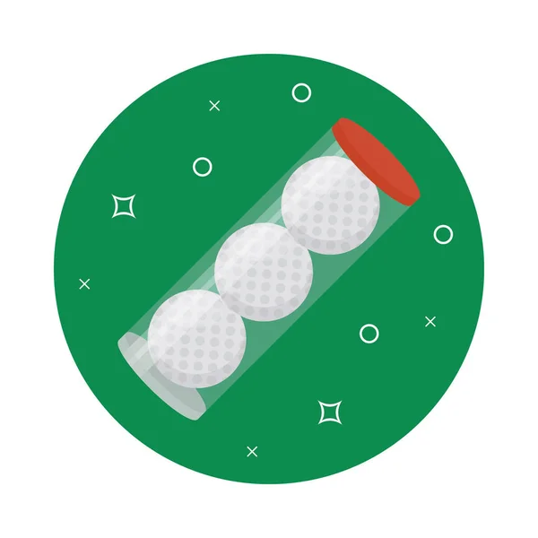Golf ball container in flat design