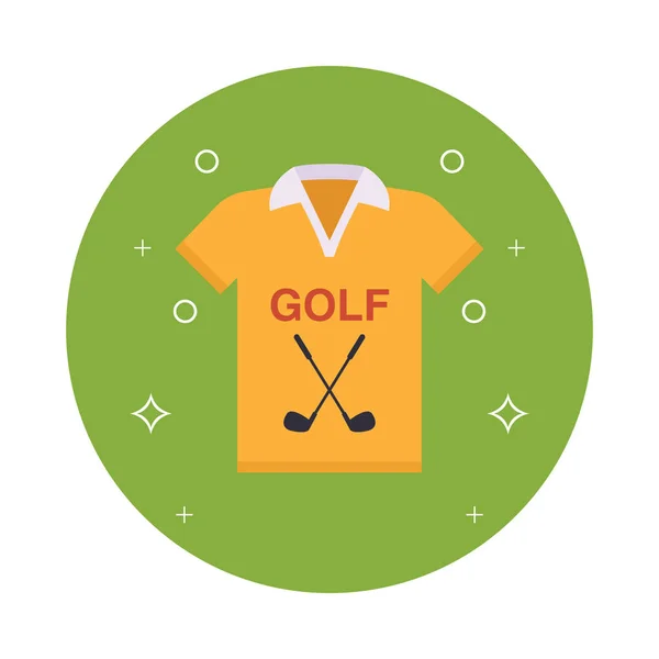 Accessori Golf Icona Piatta Arrotondata — Vettoriale Stock