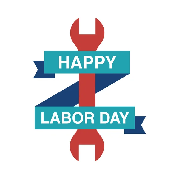 Labor Day Celebration Logo Vector Design — Stock Vector