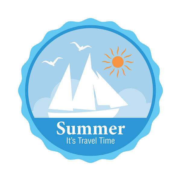 Summer logo vector flat design 
