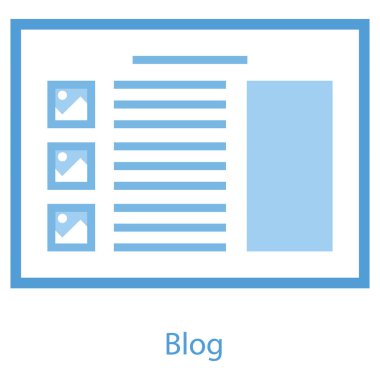 Web şablonu simgesinin düz tasarımı