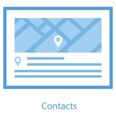 Konum haritası simgesi düz tasarım 