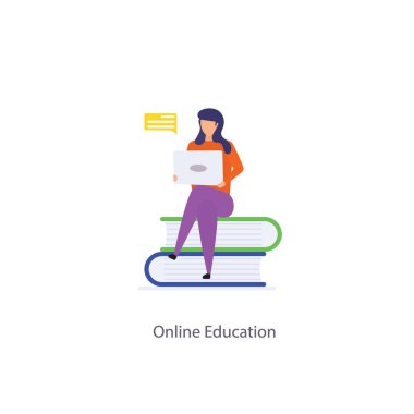 Çevrimiçi eğitim vektör illüstrasyon onboarding