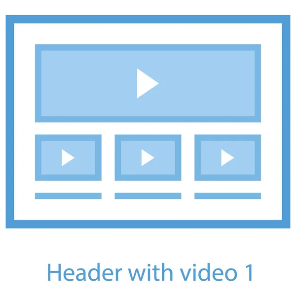 Web Video Icon Flat Design — Stock Vector