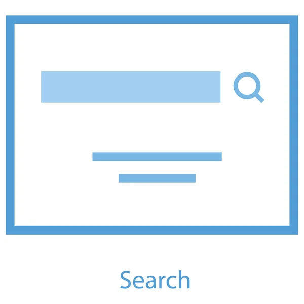 Flat Design Search Bar Icon — Stock Vector