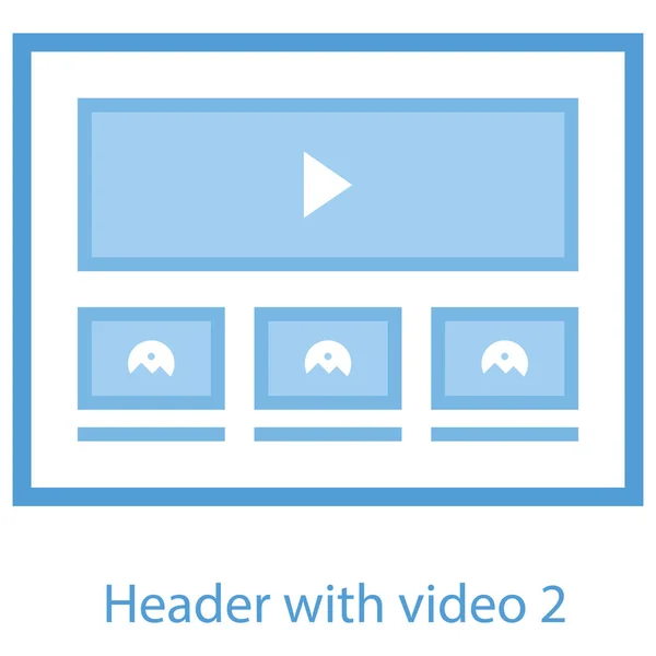 Ikona Webového Videa Plochém Designu — Stockový vektor