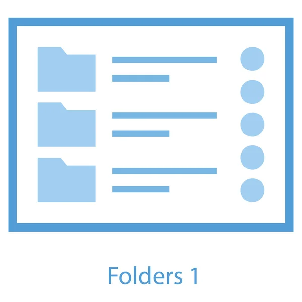 Icône Dossier Design Plat — Image vectorielle