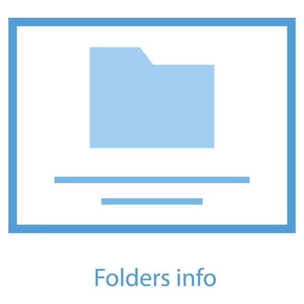 Icon File Folder Flat Design — Stock Vector