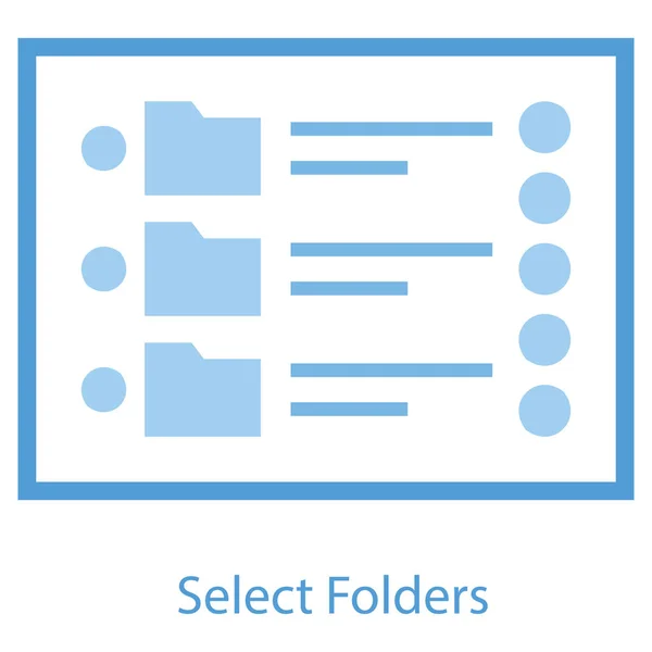 Ikona Folderu Pliku Płaski Projekt — Wektor stockowy