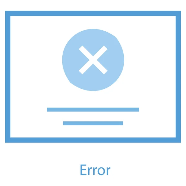 Icono Error Web Diseño Plano — Vector de stock