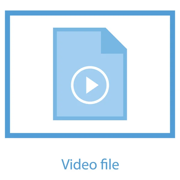 Ikone Des Flachen Designs Von Videodateien — Stockvektor