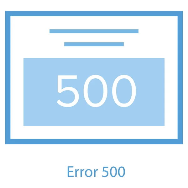 Error 500 Diseño Plano — Vector de stock