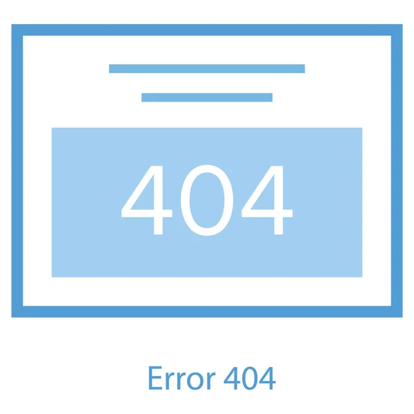 Error 404 Diseño Plano — Vector de stock