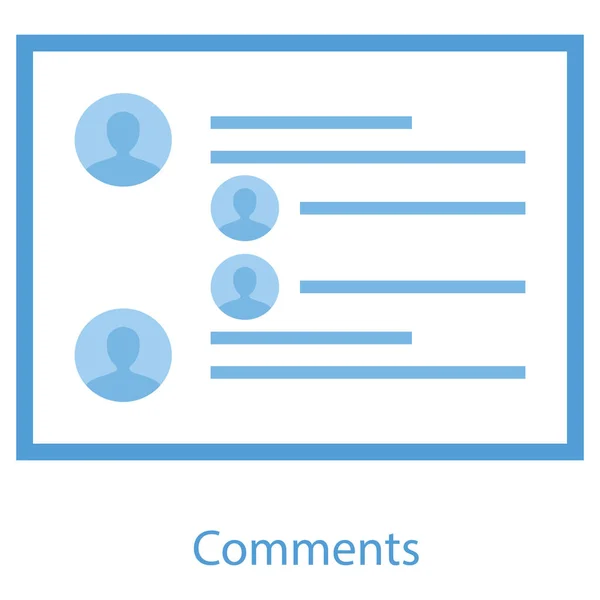 Icône Commentaires Web Flat Design — Image vectorielle