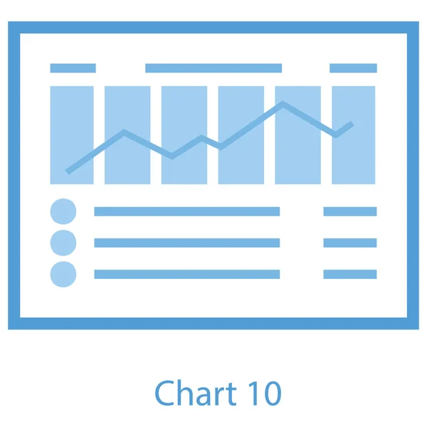 Trend Diagram Vektor Platt Ikon — Stock vektor