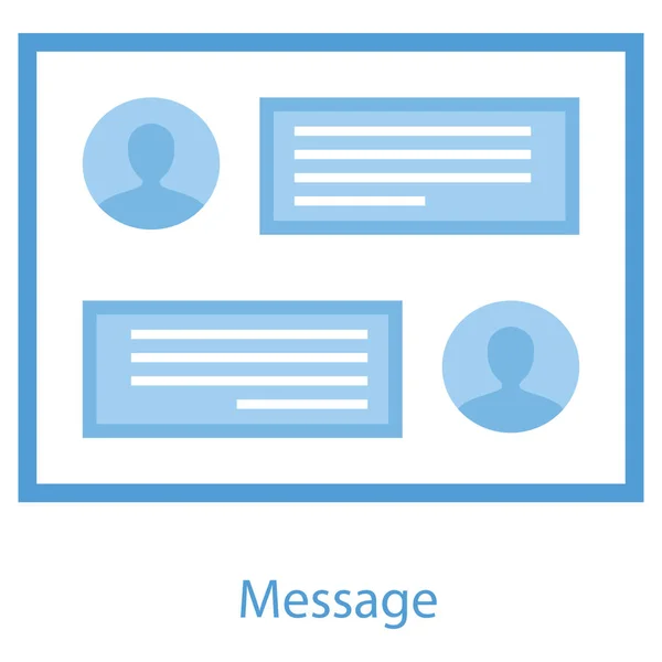 Web Chat Ikone Flaches Design — Stockvektor