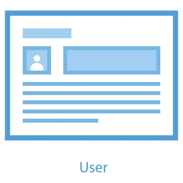 Icono Usuario Web Diseño Plano — Vector de stock
