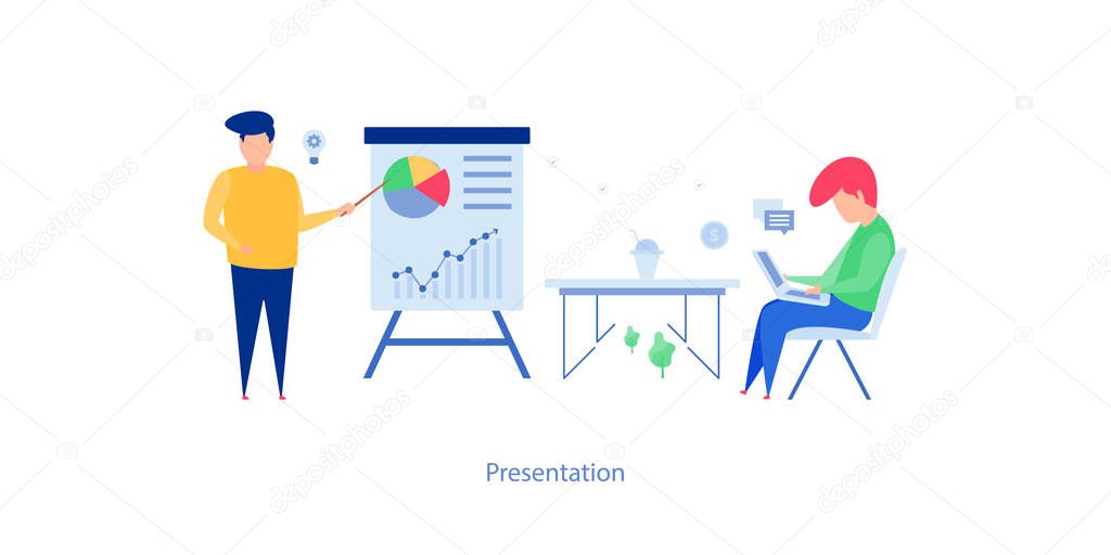 Vector Illustration of business presentation 