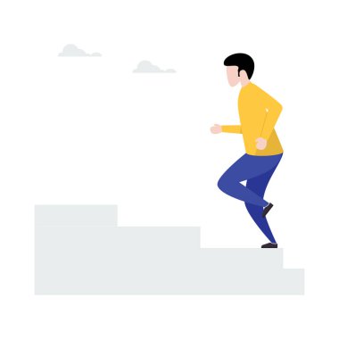 Merdiven çıkma vektör illüstrasyon tasarımı