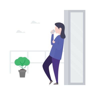 Kahve illüstrasyon tasarımı zevk Vektör