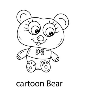 El çizilmiş vektör ayı karikatür