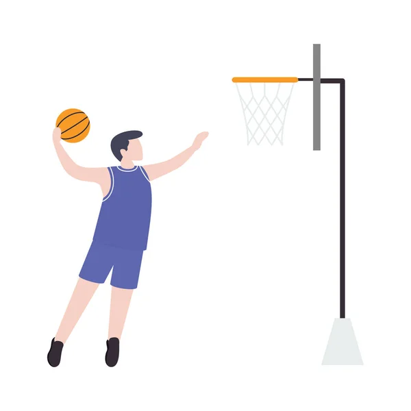 Vektor Der Basketballspieler Illustration Design — Stockvektor