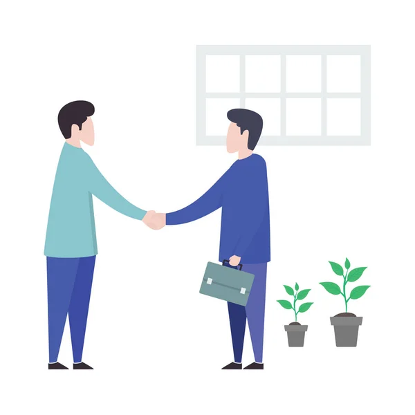 Handshake Vector Illustratie Ontwerp — Stockvector