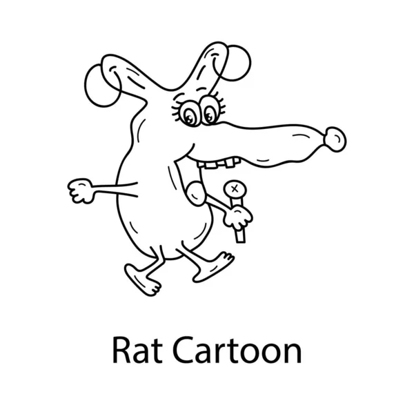 マウス漫画手描きデザインのベクトル — ストックベクタ