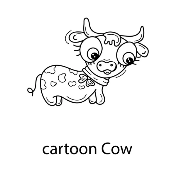 Вектор Рисунка Коровы Вручную — стоковый вектор