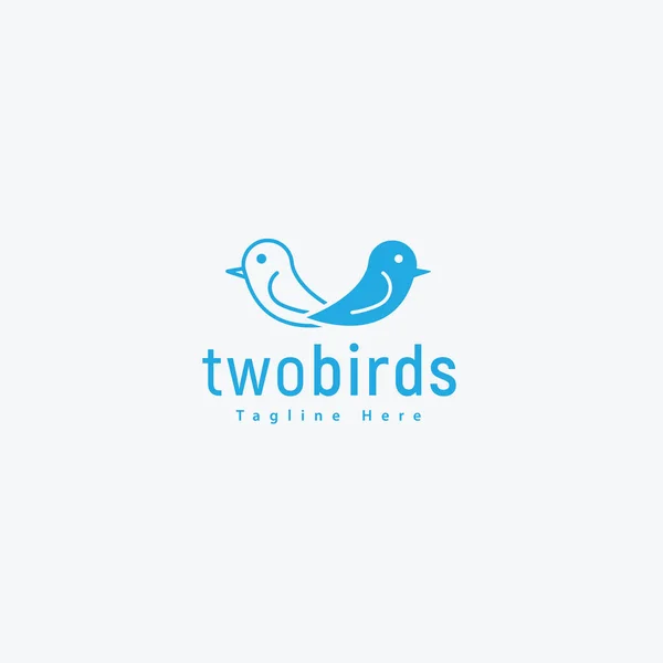 Editable Yaratıcı Kuş Logo Tasarımı — Stok Vektör